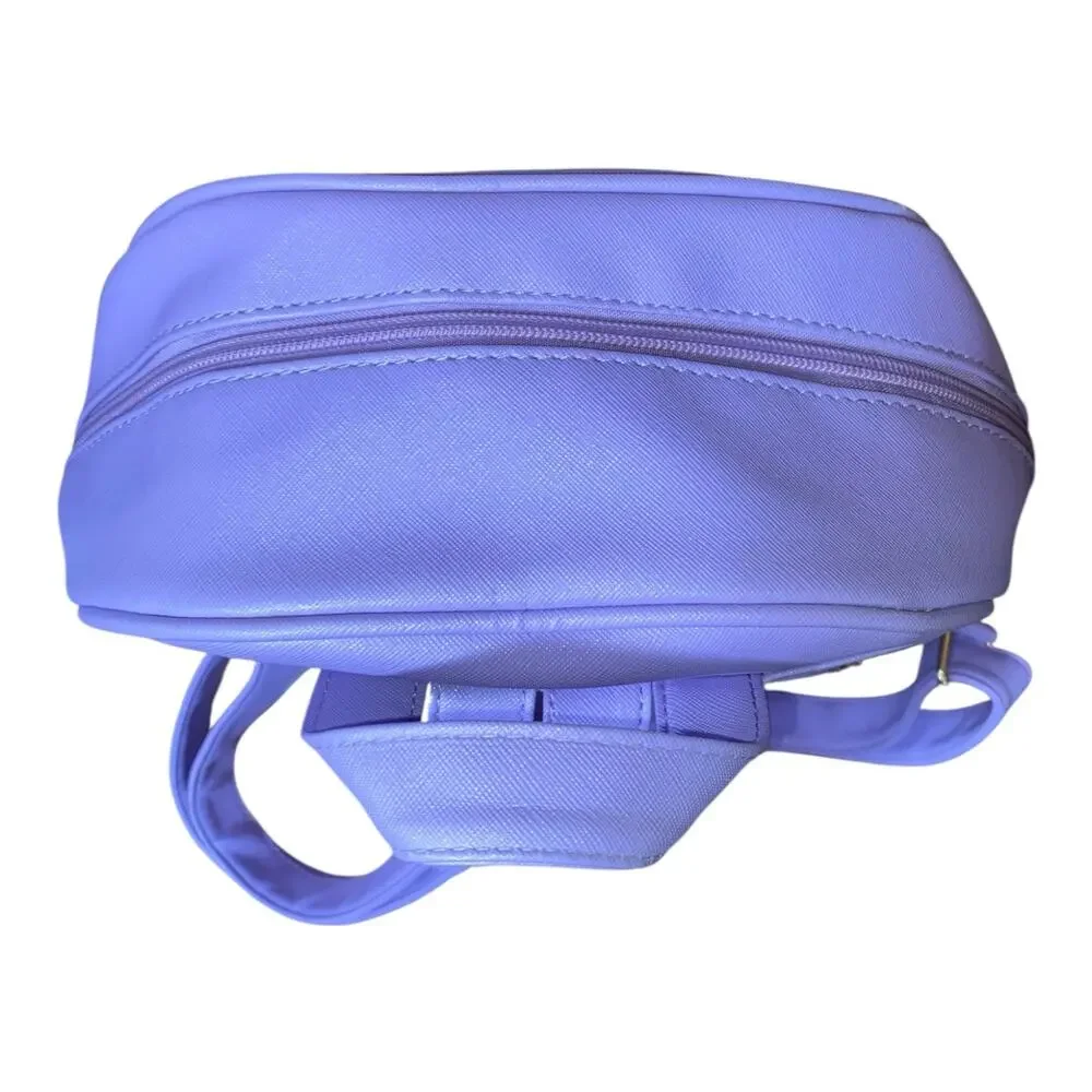 Lavender Backpack W/Decorative Bow & 4 Pockets  Size H 11